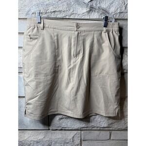 Tilley Womens Khaki Tan Ripstop Hiking Skort Large WA7BT5031 Active Outdoor
